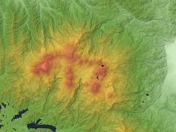 Azuma Volcano Relief Map, SRTM-1.jpg