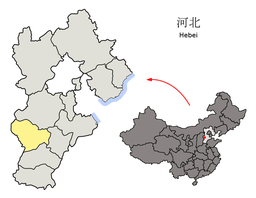 Location of Shijiazhuang Prefecture within Hebei (China).png